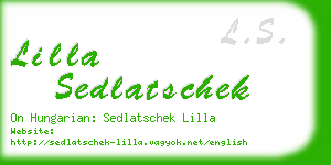 lilla sedlatschek business card